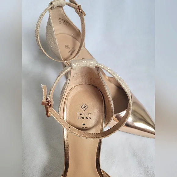 Call It Spring Rose Gold Heels - Picture 3 of 6